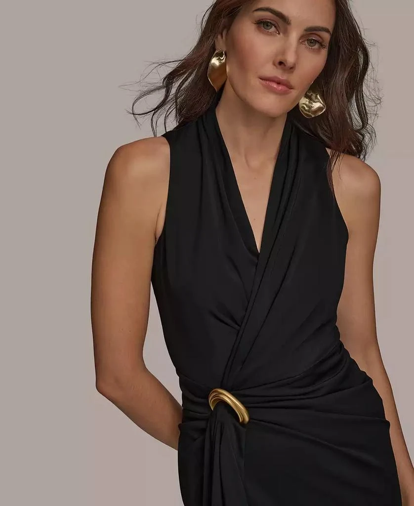 Donna Karan Women's Draped Faux-Wrap Gown 4
