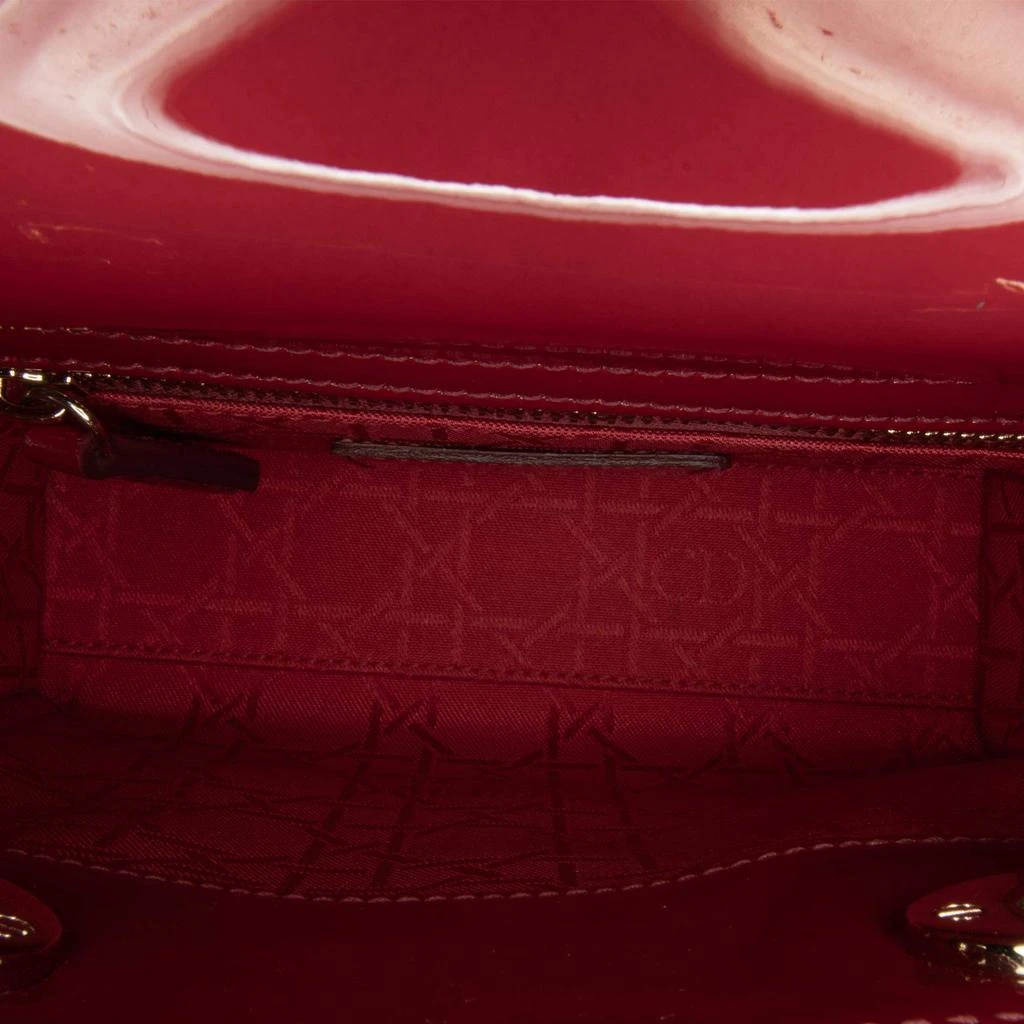 Dior Dior Red Mini Patent Cannage Lady Dior 6