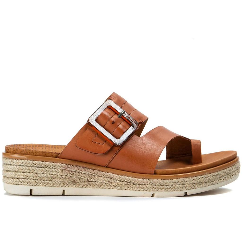 Baretraps Baize Womens Leather Posture Wedge Sandals