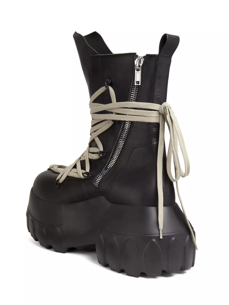 Rick Owens Megalaced Mega Tractor Leather Combat Boots 3