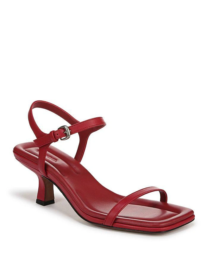 Vince Women's Coco Square Toe Kitten Heel Sandals 1