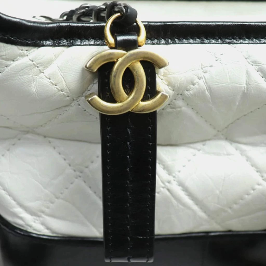 Chanel Chanel White and Black Calfskin Gabrielle Small Hobo Shoulder Bag 3