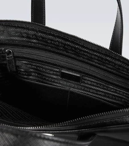 Prada Re-Nylon leather-trimmed briefcase 4