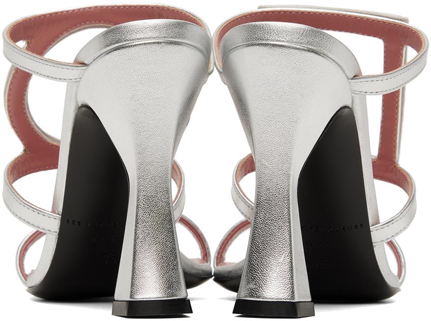 Les Petits Joueurs Silver Hoya Heeled Sandals