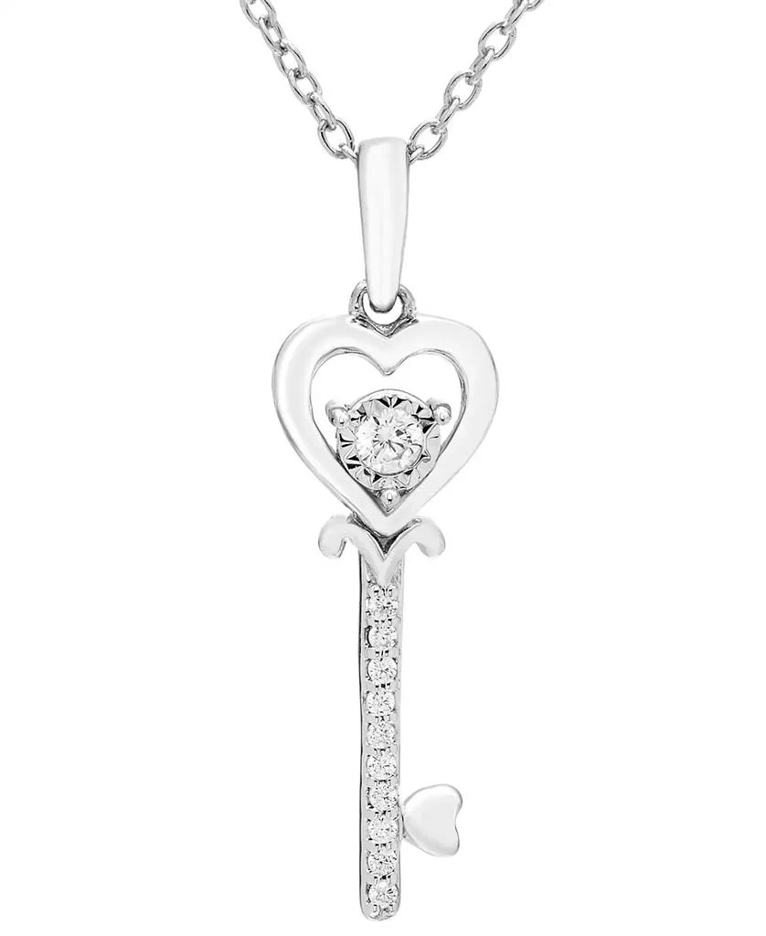 Macy's Diamond Pendant Necklace (1/10 ct. t.w.) in Sterling Silver