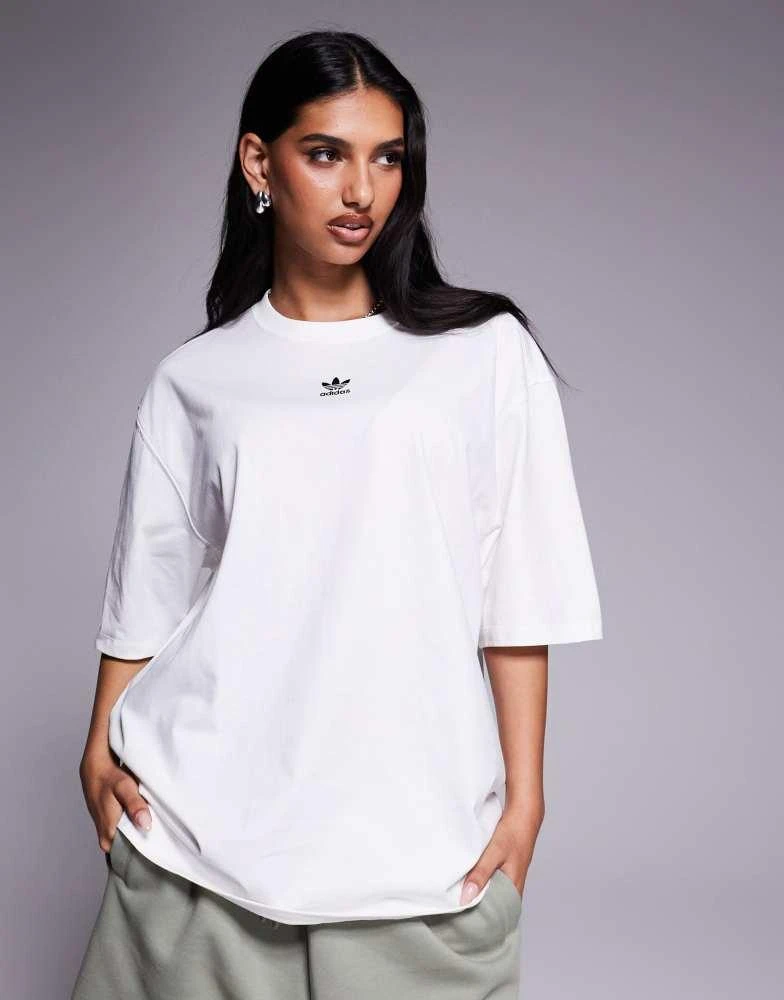 Adidas adidas Originals Trefoil Essentials t-shirt in white 1