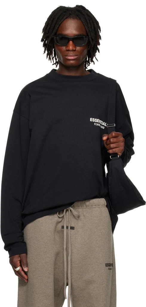 Essentials Black Classic Long Sleeve T-shirt 1