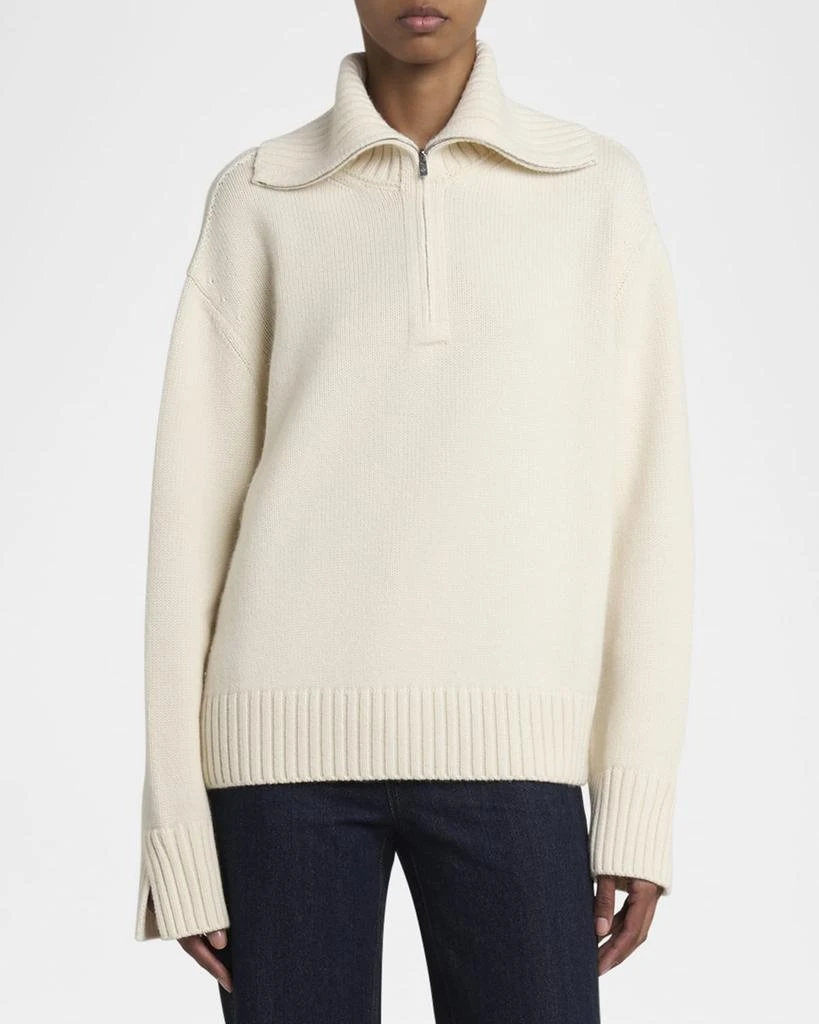 Loro Piana Parksville Cashmere Quarter-Zip Sweater 4