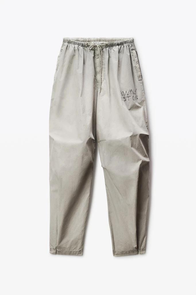 Alexander Wang grey parachute pants with logo print 2