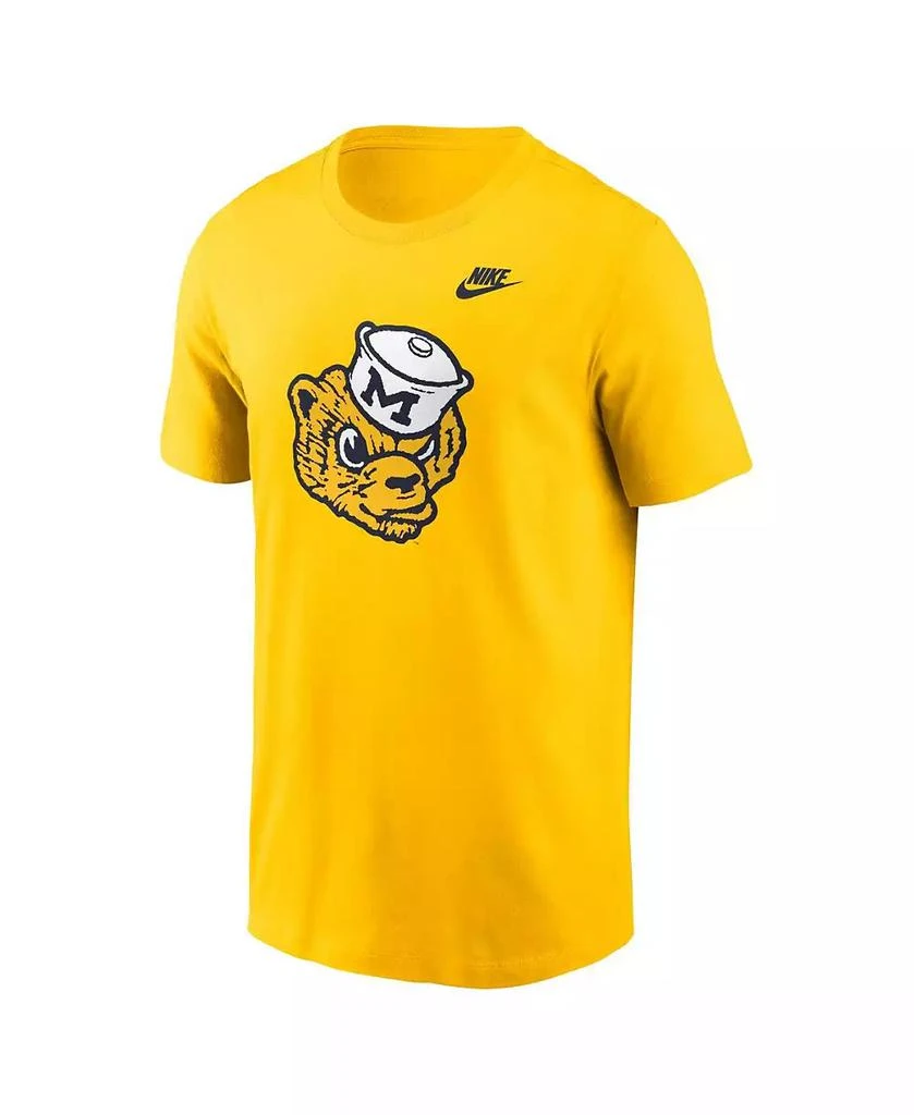 NIKE Men's Maize Michigan Wolverines Legacy Alternate Logo T-Shirt 3