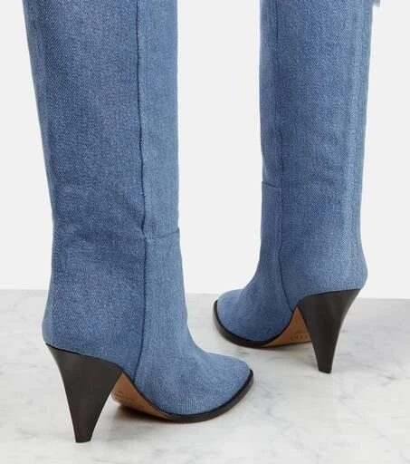 Isabel Marant Ririo denim knee-high boots 6