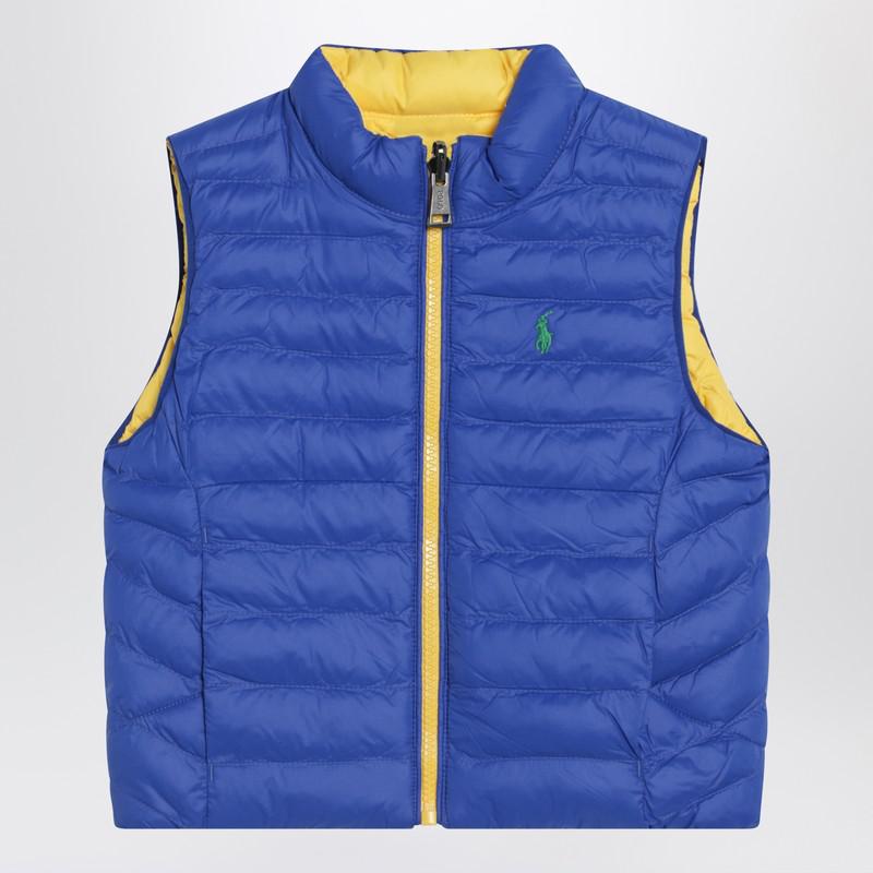Ralph Lauren Reversible padded vest in sapphire blue/yellow