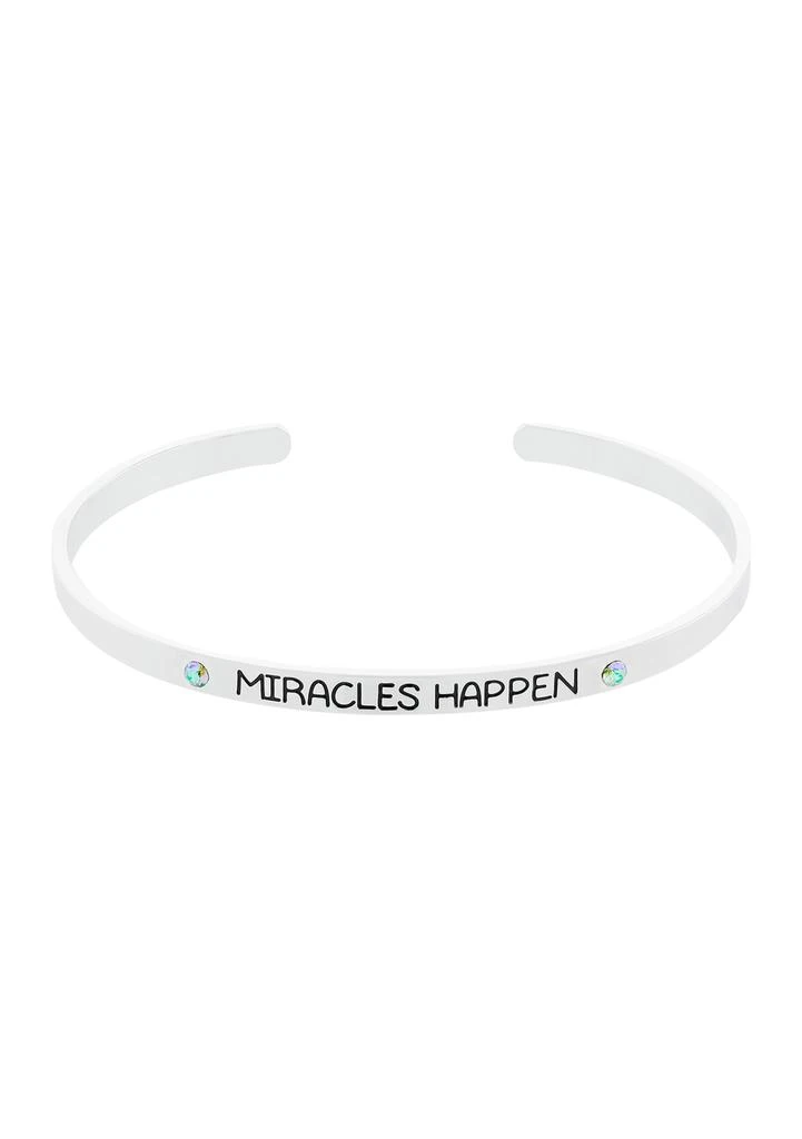 Belk Silverworks Boxed Fine Silver Plated Bracelet - Miracles Happen