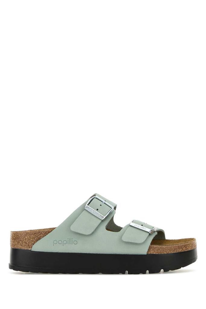 スリッポン BIRKENSTOCK MINT GREEN LEATHER ARIZONA SLIPPERS Birkenstock Mint Green Leather Arizona Slippers | italist