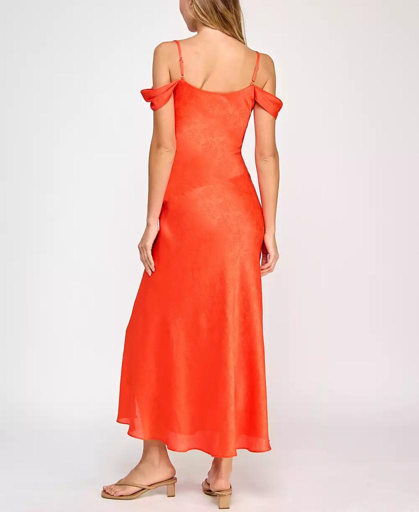 BCX Juniors' Off-The-Shoulder A-Line Dress