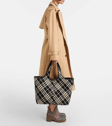 Burberry Burberry Check Medium canvas tote bag 5