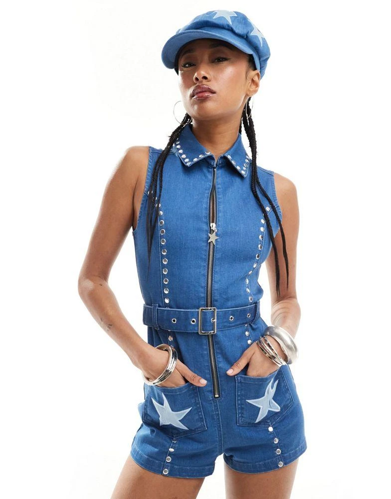 Easy Tiger Easy Tiger retro playsuit in denim 1