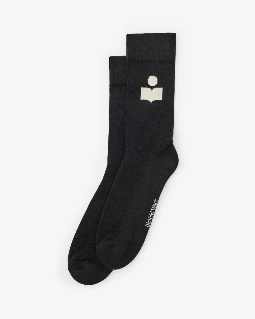 ISABEL MARANT ISABEL MARANT, SILOKI LOGO SOCKS MEN - Men - Black - OneSize 1