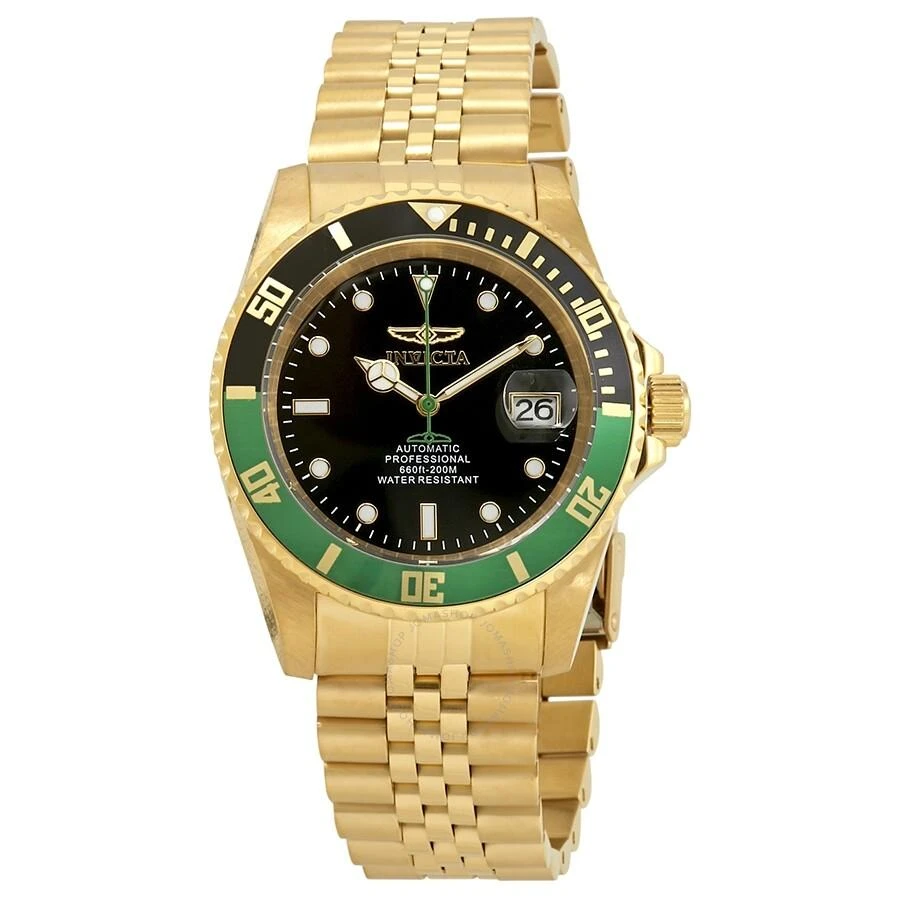 Invicta Pro Diver Automatic Black Dial Sprite Bezel Men's Watch 29184 1