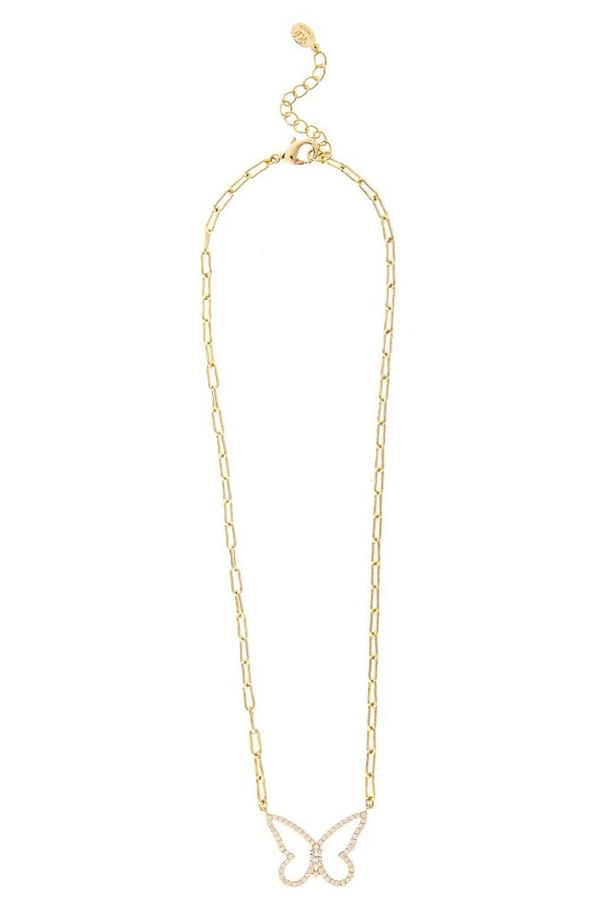Rivka Friedman 18K Gold Plated CZ Butterfly Pendant Necklace 1