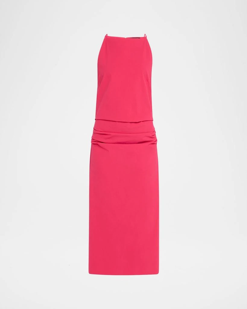 Proenza Schouler Priya Draped Bi-Stretch Cotton Nylon Dress 1