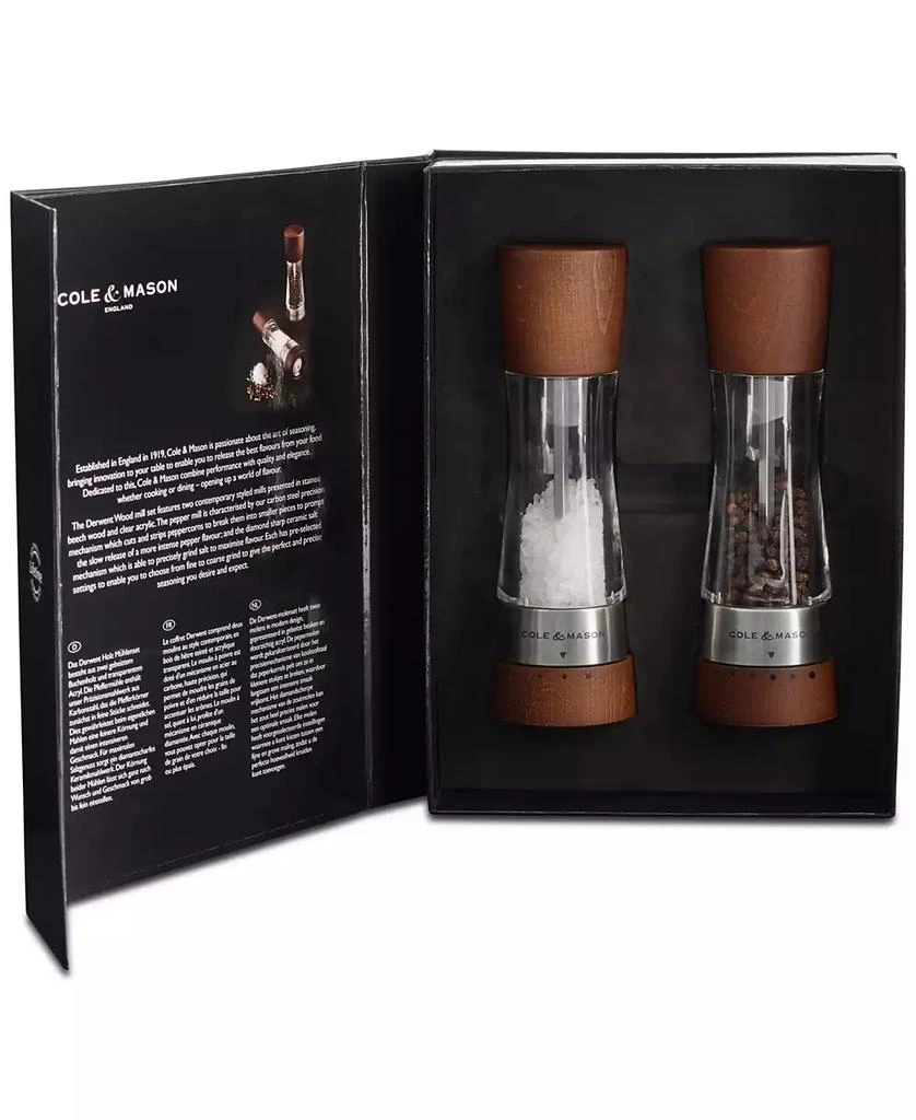 Cole & Mason Derwent Forest Wood Salt & Pepper Mill Gift Set 8