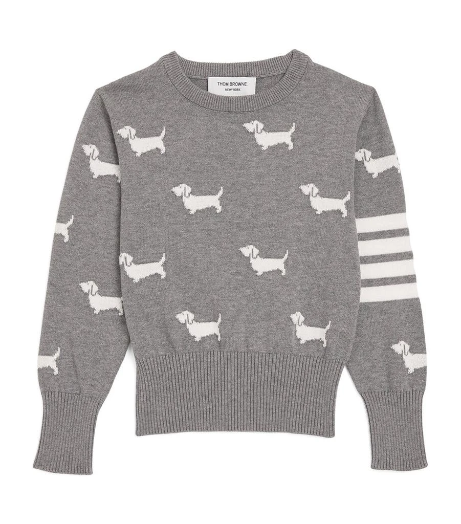 Thom Browne Cotton Dog Print Sweater (2-12 Years) 1