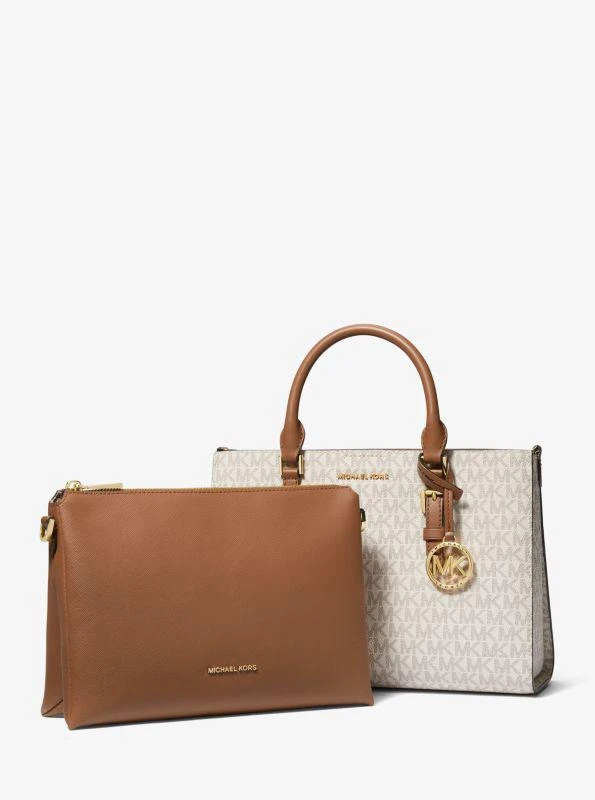 Michael Kors Sally 2-in-1 Medium Logo Satchel 4