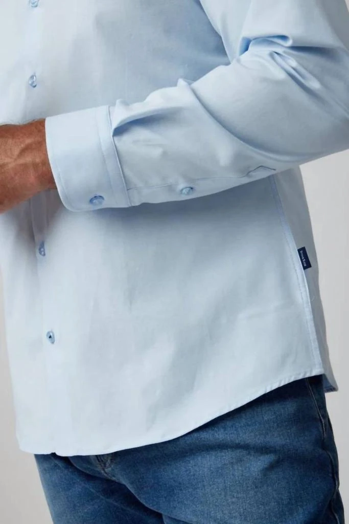 STONE ROSE Long Sleeve Dry Touch Shirt In Light Blue 3