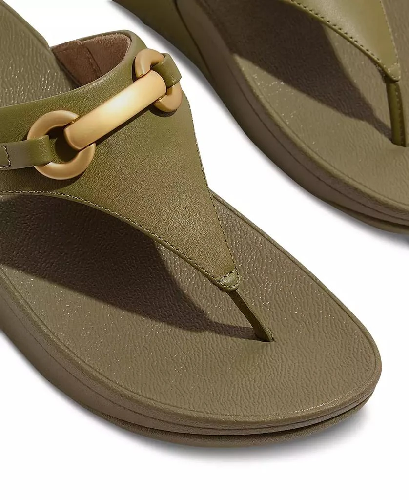 FitFlop Women's Lulu Chunky Snaffle Leather Toe-Post Sandals 4