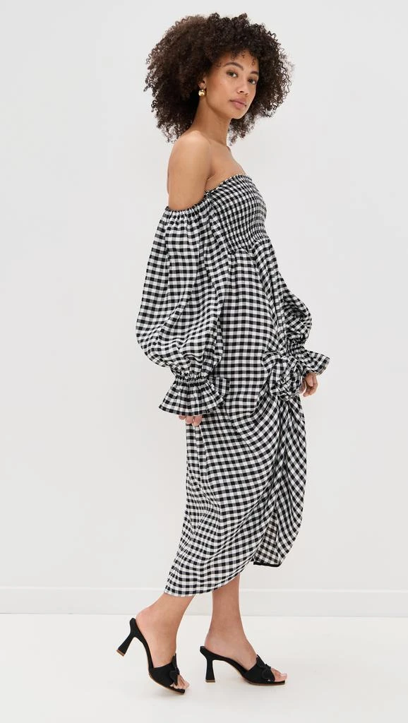 Sleeper Atlanta Linen Dress with Rose Detail 3