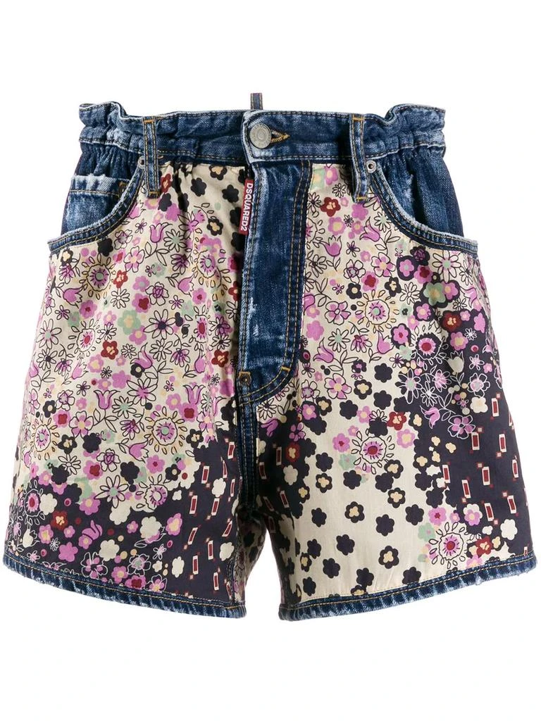 DSQUARED2 floral denim shorts - men 1