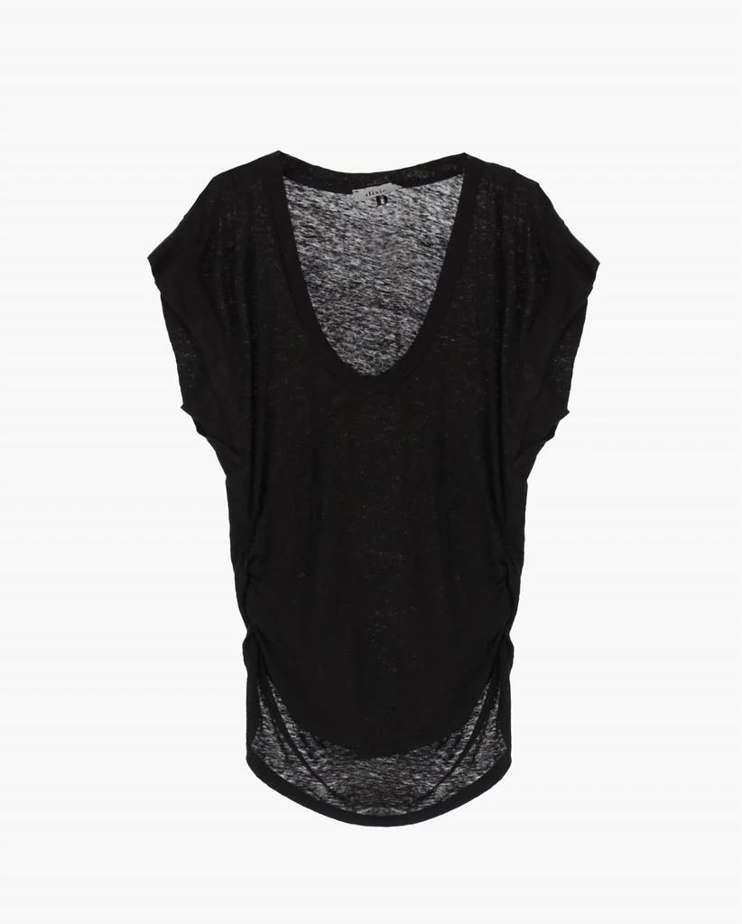 DIXIE Dixie - Women's Ruched V Neck Tee 1