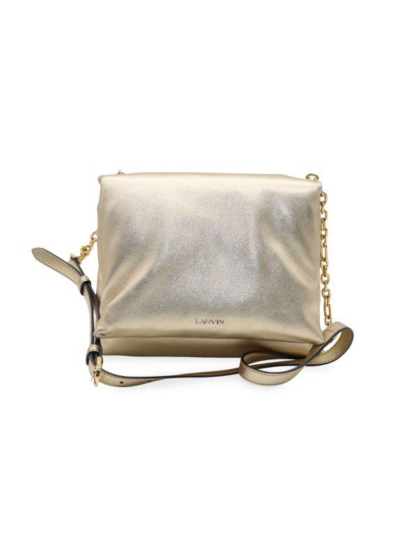 Lanvin Lanvin Laminated Sugar Bag In Gold Calfskin Leather