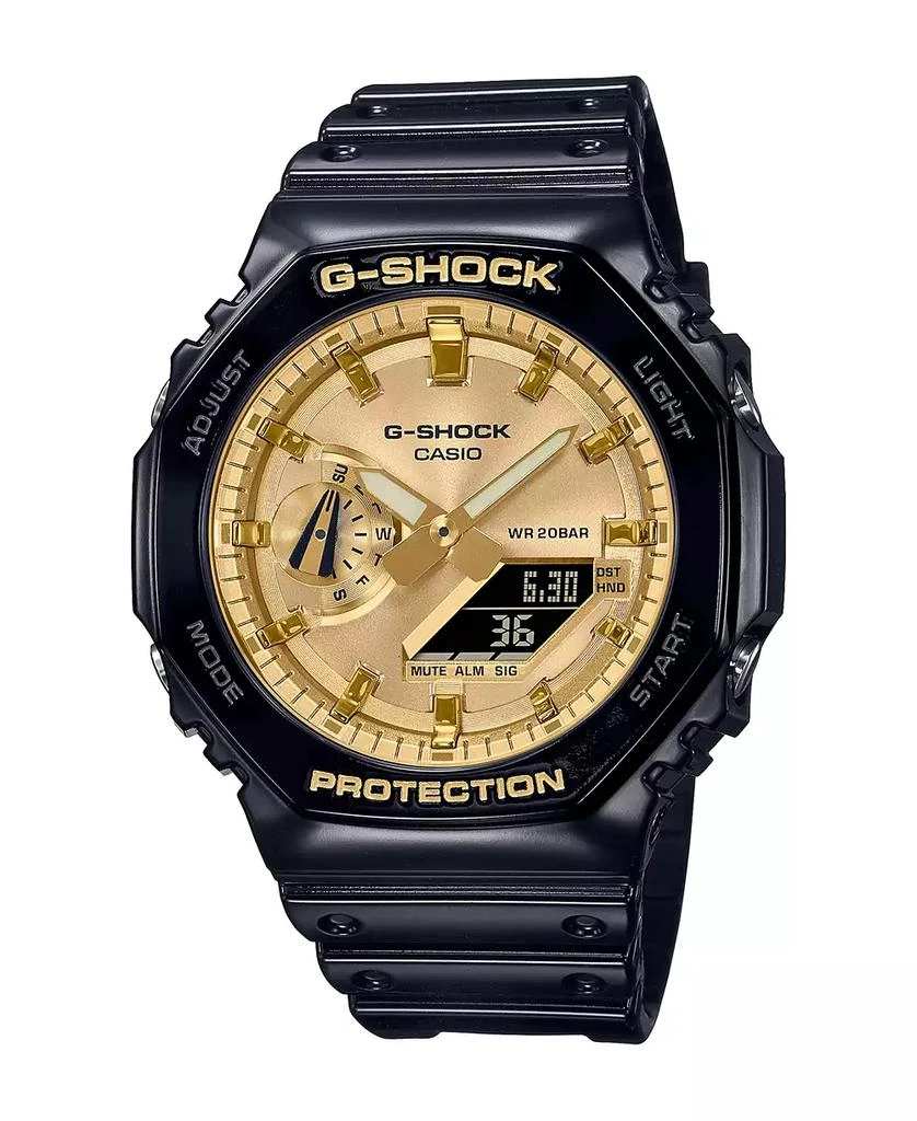 G-Shock Men's Two-Hand Quartz Analog Digital Black Resin Watch, 45.4mm, GA2100GB-1A 1