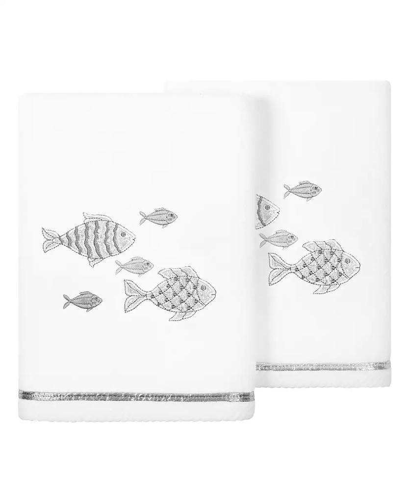 Linum Home Textiles Turkish Cotton Figi Embellished 2-Pc. Hand Towel Set