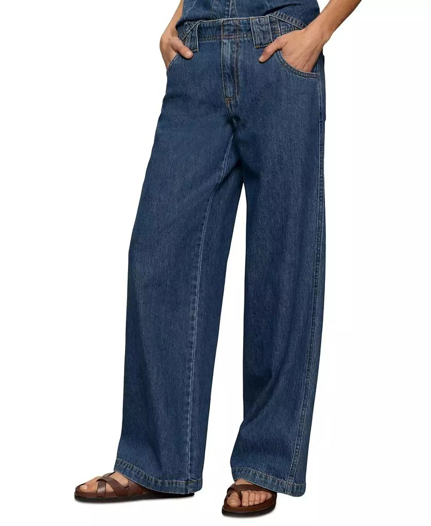 Sanctuary Women's Arden Mid Rise Wide-Leg Jeans 4