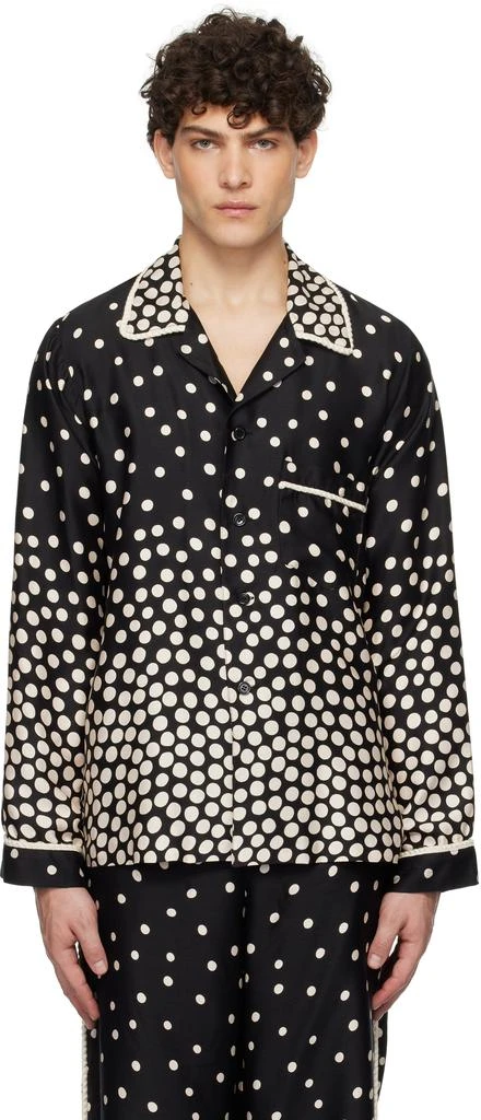 Anna Sui Black Polka Pyjama Shirt 1