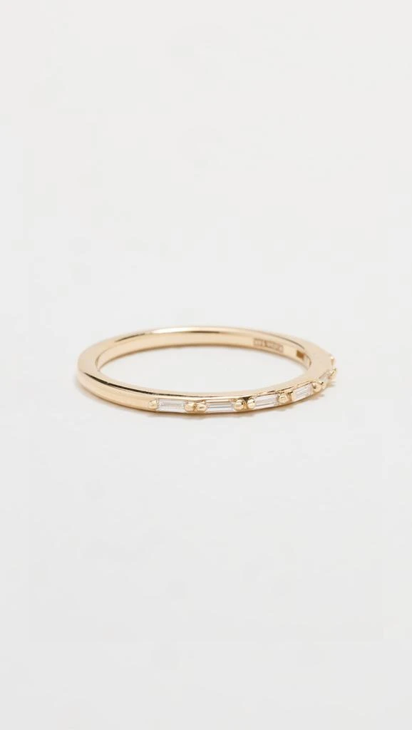 Suzanne Kalan 14k Horizontal Diamond Baguette Ring 1
