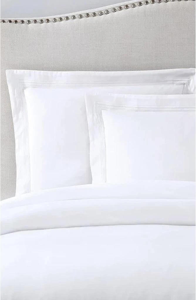 Pure Parima 700 Thread Count 100% Certified Egyptian Cotton Sateen Bratta Embroidery Triple Luxe Sateen 3-Piece Duvet Cover Set 1