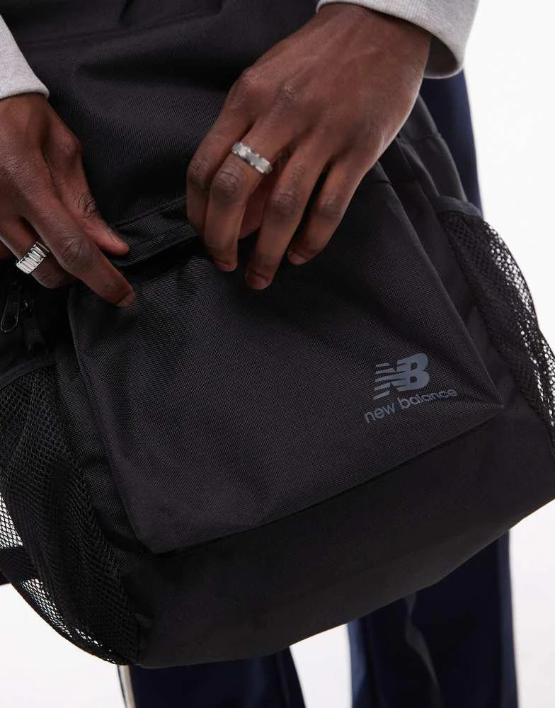New Balance New Balance logo backpack in black 3