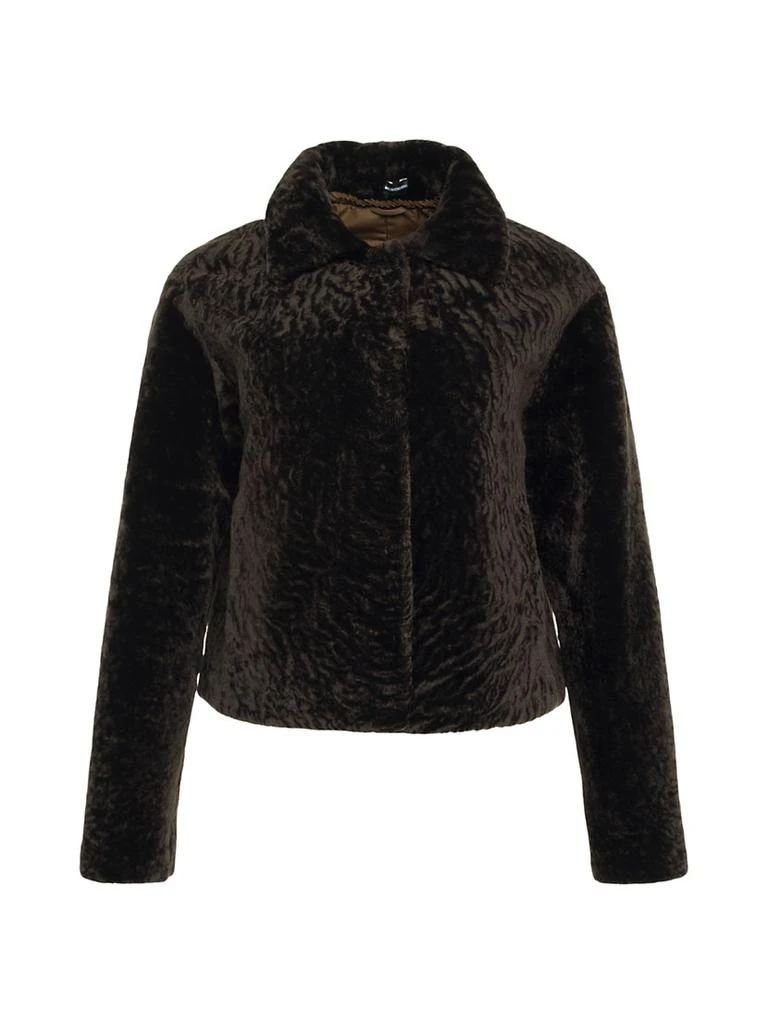 Gorski Textured Shearling Lamb Jacket 1