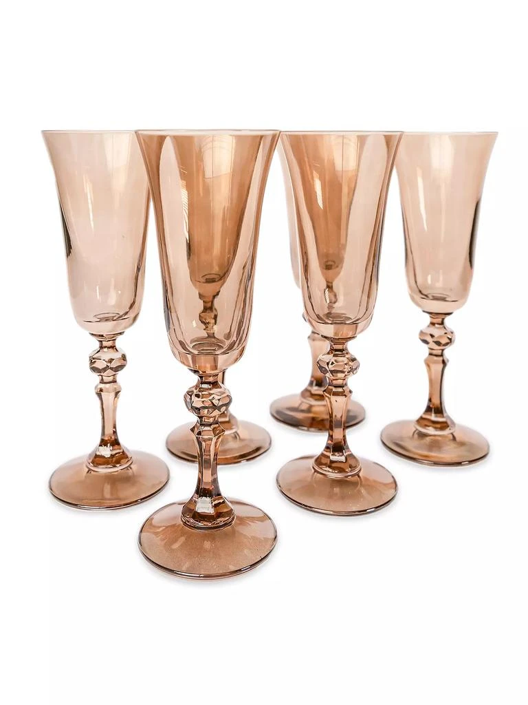 Estelle Colored Glass Estelle Colored 6-Piece Regal Flute Glass Set 1