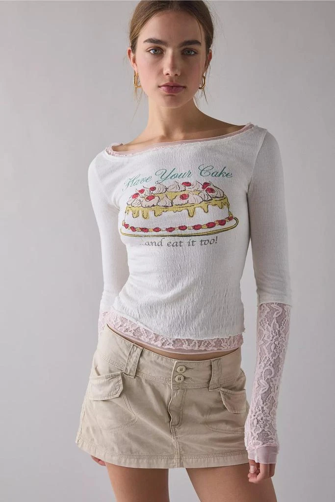 Kimchi Blue Kimchi Blue Double Trouble Twofer Layered Graphic Long Sleeve Tee 4