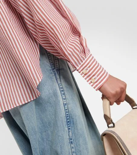 Brunello Cucinelli Striped cotton-blend shirt 5