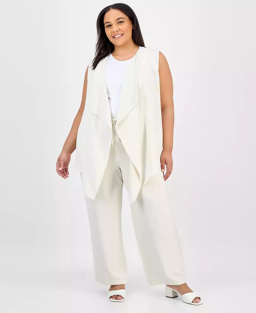 JONES NEW YORK Plus Size Cascade Open-Front Vest