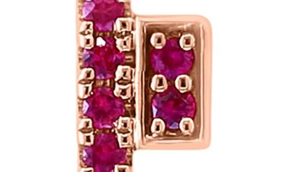 Effy 14K Rose Gold Ruby & Diamond Key Pendant Necklace - 0.10ct. 4