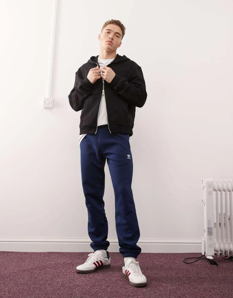Adidas adidas Originals Trefoil Essentials joggers in navy 1