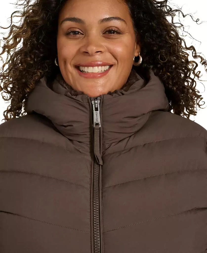 Calvin Klein Plus Size Hooded Zip-Front Puffer Coat 6