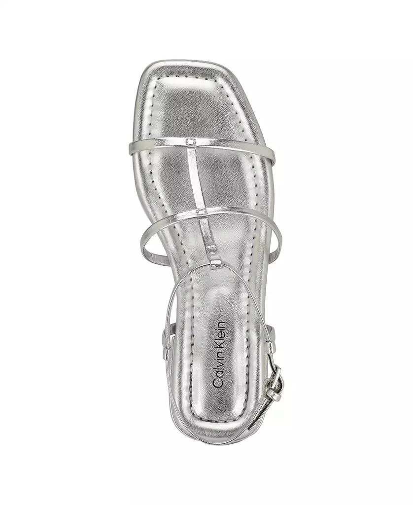 Calvin Klein Women's Sallia Strappy Caged Flat Sandals 4